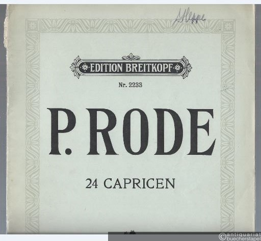  - 24 Capricen für Violine (= Edition Breitkopf, Nr. 2233).