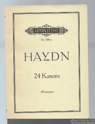  - 24 Kanons. I. Teil: 14 2-8stimmige ausgewählte Kanons. II. Teil: Die zehn Gebote (der Kunst) (= Edition Peters, Nr. 2965a). Partitur.