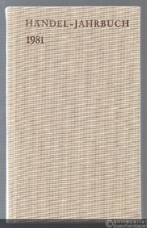  - Händel-Jahrbuch. 27. Jahrgang 1981.