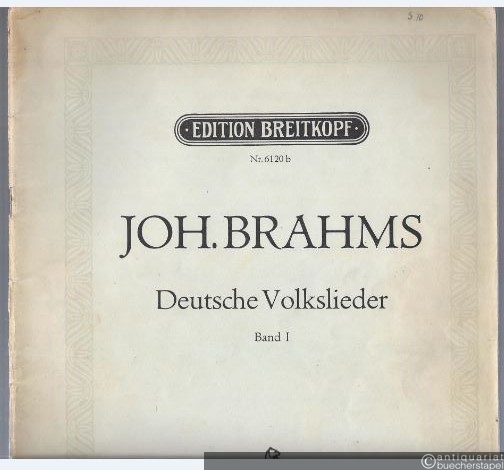  - Deutsche Volkslieder für Singstimme mit Klavierbegleitung, Band 1 (= Edition Breitkopf, Nr. 6120b). Tiefe Stimme.