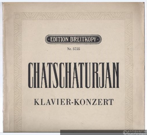  - Konzert für Klavier und Orchester (1936) (= Edition Breitkopf, Nr. 5755). Ausgabe für zwei Klaviere.