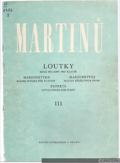 - Loutky male skladby pro klavir / Marionetten, kleine Stücke für Klavier III.