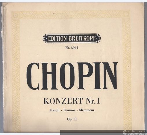  - Konzert Nr. 1 e-Moll / E minor / Mi mineur op. 11 (= Edition Breitkopf, Nr. 3941).