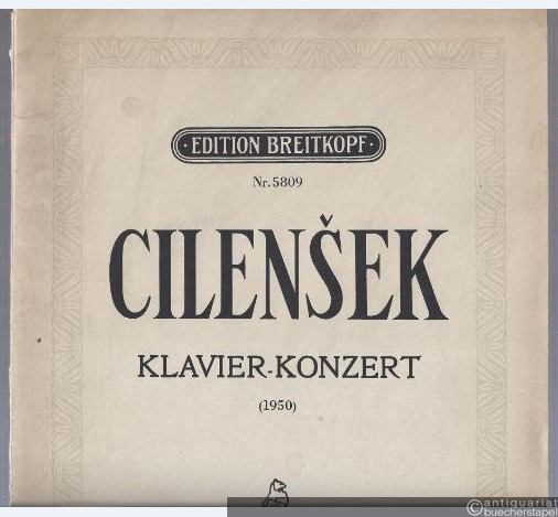  - Konzert für Klavier und Orchester (1950) (= Edition Breitkopf, Nr. 5809). Ausgabe für zwei Klaviere.