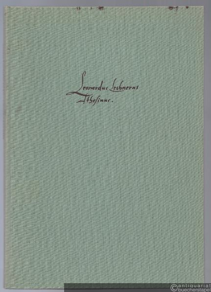  - Newe Teutsche Lieder mit vier und fünff Stimmen 1577 (= Leonard Lechner Werke. Band 3). BA 2933.