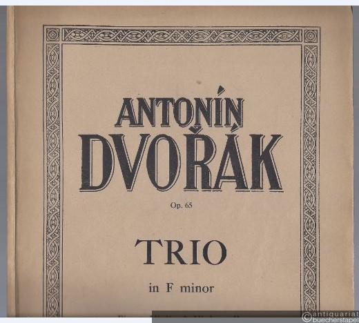  - Trio in F minor op. 65. Piano, Violin & Violoncello. Klavierpartitur.