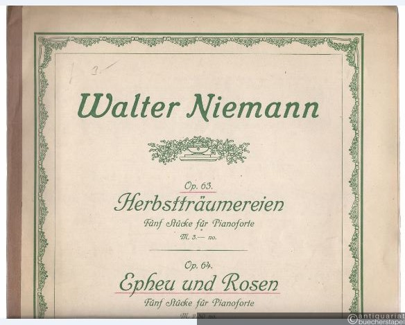  - Herbstträumereien. Fünf Stücke für Pianoforte, Op. 64.
