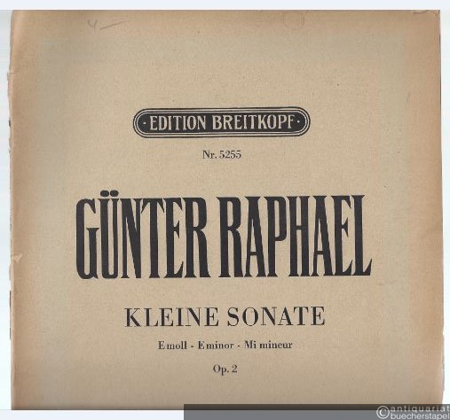  - Kleine Sonate e-Moll / E minor / Mi mineur Op. 2 (= Edition Breitkopf, Nr. 5255). Piano solo.