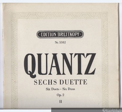  - Sechs Duette für zwei Flöten / Six Duets / Six Duos Op. 2, Heft II, Nr. 4-6 (= Edition Breitkopf, Nr. 5582). Stimmen.