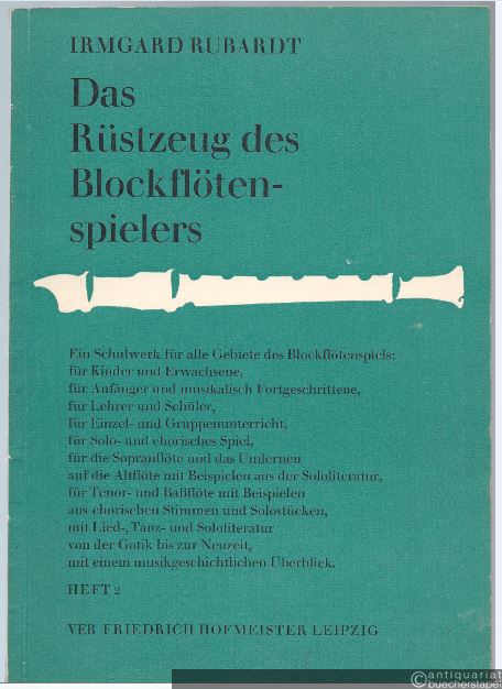  - Das Rüstzeug des Blockflötenspielers, Heft 2.