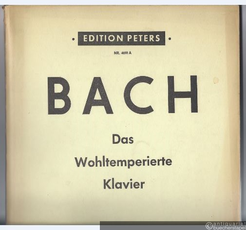 - Das Wohltemperierte Klavier I. [BWV 846-869]. Neue Urtext-Ausgabe (= Edition Peters, Nr. 4691a).