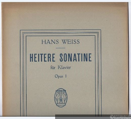  - Heitere Sonatine in einem Satz für Klavier, Op. 1 (= Verlags-Nr. 14).