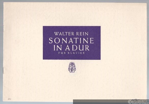  - Sonatine in A-Dur für Klavier.