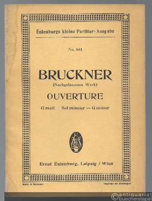  - Ouverture g-Moll (= Eulenburgs kleine Partitur-Ausgabe, No. 681).