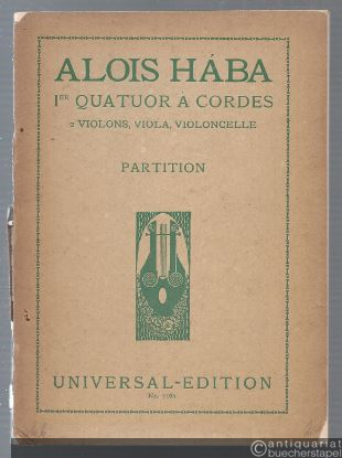  - 1er Quatuor a Cordes, 2 Violons, Viola, Violoncelle, op. 4 (1919) (= UE 7165). Partition.