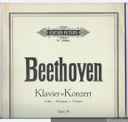  - Konzert für Klavier und Orchester G-Dur Op. 58 (= Edition Peters, Nr. 2894d).