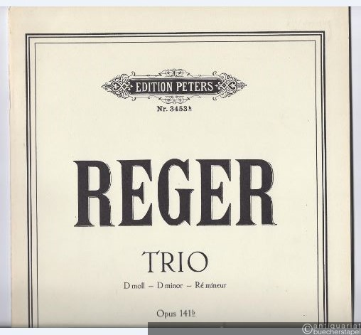  - Trio d-Moll für Violine, Bratsche und Violoncello op. 141b (= Edition Peters, Nr. 3453b). Stimmen.