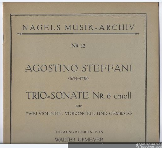  - Trio-Sonate Nr. 6 cmoll für zwei Violinen, Violoncell und Cembalo (= Nagels Musik-Archiv, Nr. 12).