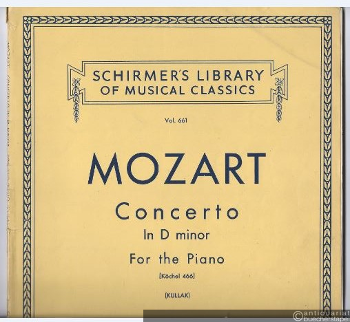  - Concertos for the Piano KV 466 (= Schirmer´s Library of Musical Classics, Vol. 661).