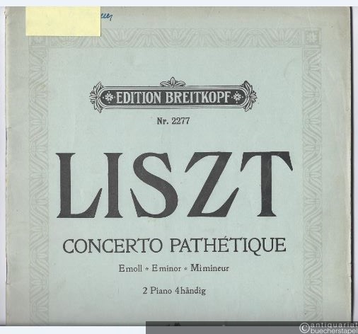  - Concerto Pathetique e-Moll (= Edition Breitkopf, Nr. 2277). Für 2 Pianoforte zu 4 Händen. Partitur.