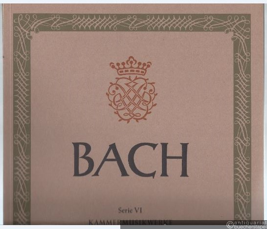  - Drei Sonaten für Viola da Gamba und Cembalo (= Johann Sebastian Bach. Neue Ausgabe sämtlicher Werke. Serie VI: Kammermusikwerke, Band 4). DVfM 5063.
