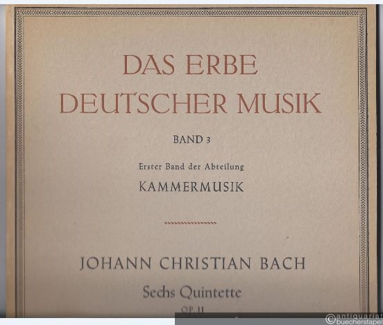  - Sechs Quintette op. 11 (= Das Erbe deutscher Musik, Band 3. Abteilung Kammermusik, Band 1).