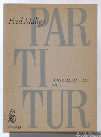  - Bläserquintett Nr. 2 (= Breitkopf & Härtels Partitur-Bibliothek, Nr. 4049).
