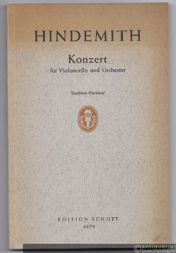  - Konzert für Violoncello und Orchester (1940) (= Edition Schott, Nr. 4073). Studien-Partitur.