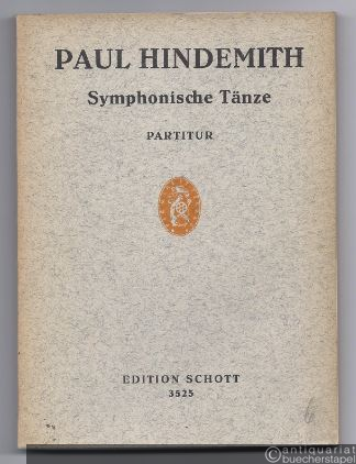  - Symphonische Tänze für Orchester (1937) (= Edition Schott, Nr. 3525). Partitur.
