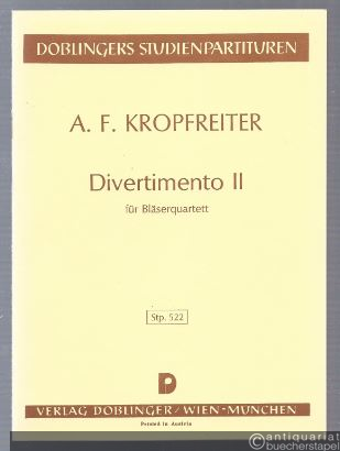 - Divertimento II für Bläserquartett (1980) (= Doblingers Studienpartituren 522).