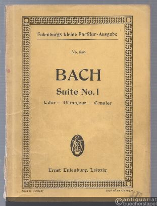  - Suite No. 1 C-Dur für 2 Oboen, Fagott, 2 Violinen, Viola und Continuo (= Eulenburgs kleine Partitur-Ausgabe, No. 856).