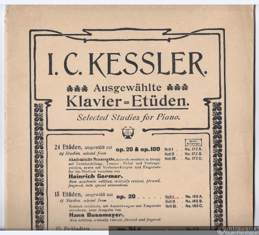  - 15 Etüden, ausgewählt aus / 15 Studies selected from op. 20. Heft 1.