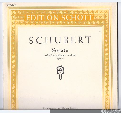  - Sonate a-Moll / la mineur / a minor Opus 42 (= Edition Schott, Nr. 0655/56 1/2). Einzel-Ausgabe. Piano.
