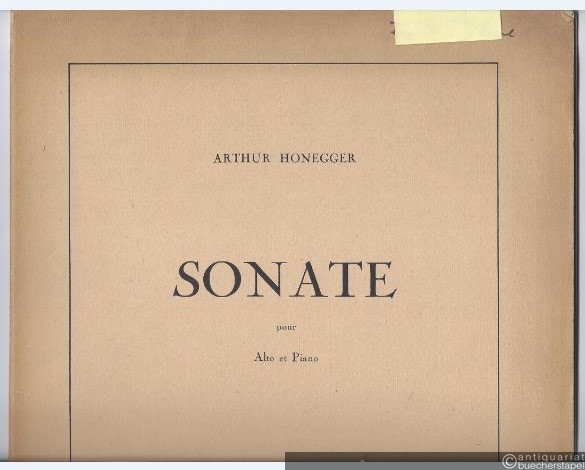  - Sonate [a-Moll] pour Alto et Piano (1920).