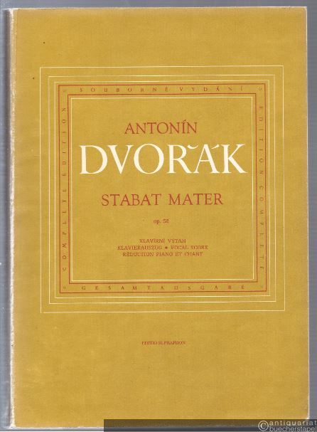  - Stabat Mater Op. 58. Klavierauszug mit Text.