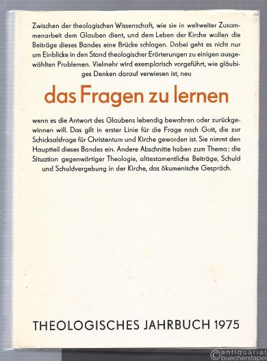  - Theologisches Jahrbuch 1975.
