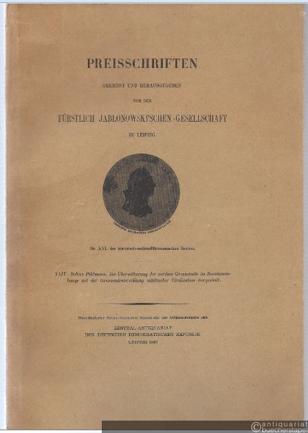  - Die Überbevölkerung der antiken Grossstädte im Zusammenhange mit der Gesammtentwicklung städtischer Civilisation dargestellt (= Preisschriften, XXIV).