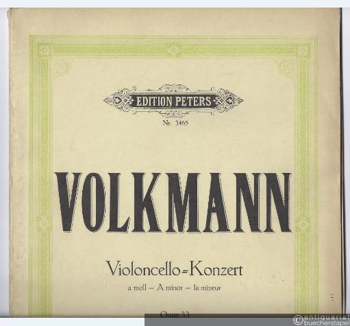  - Konzert für Violoncell (a-Moll) mit Begleitung des Pianoforte, Op. 33 (= Edition Peters, Nr. 3465).