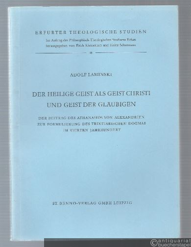  - Der Heilige Geist als Geist Christi und Geist der Gläubigen. Der Beitrag des Athanasios von Alexandrien zur Formulierung des tritarischen Dogmas im vierten Jahrhundert (= Erfurter Theologische Studien, Band 23).