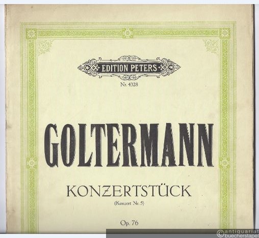  - Konzertstück (Konzert Nr. 5) für Violoncello und Orchester op. 76 (= Edition Peters, Nr. 4328). Violoncello und Klavier.