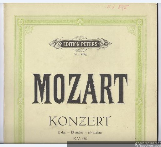  - Konzert B-Dur (KV 450) / Konzert für Klavier und Orchester (= Edition Peters, Nr. 3309g). Ausgabe für zwei Klaviere.