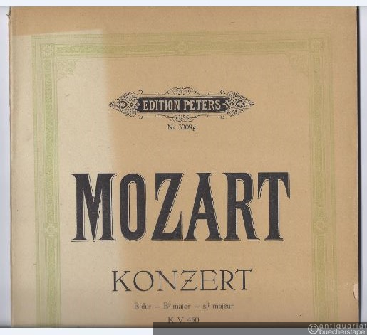  - Konzert B-Dur (KV 450) / Konzert für Klavier und Orchester (= Edition Peters, Nr. 3309g). Ausgabe für zwei Klaviere.