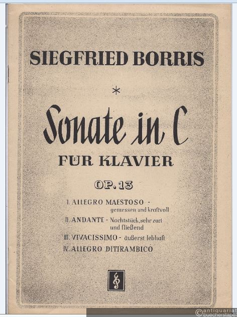  - Sonate in C für Klavier op. 13.