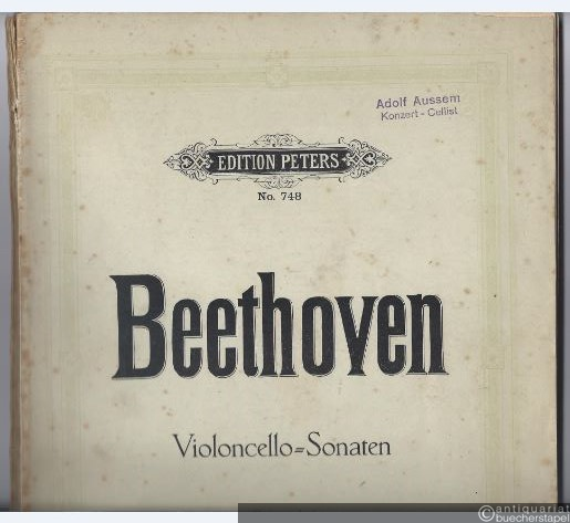  - Sonaten für Pianoforte und Violoncello (= Edition Peters, Nr. 748).
