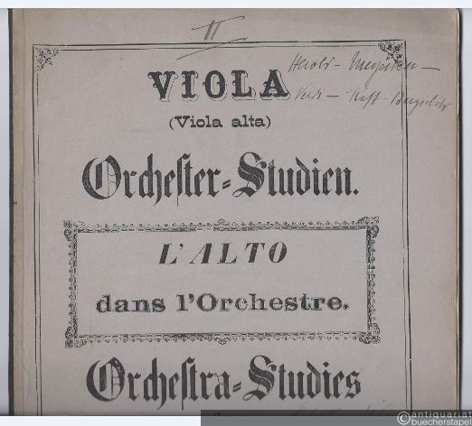  - Orchestra-Studies for Tenor. L'Alto dans l'Orchestre. Etudes progressives pour l'Alto / Orchester-Studien für Viola oder Viola alta. Band II.