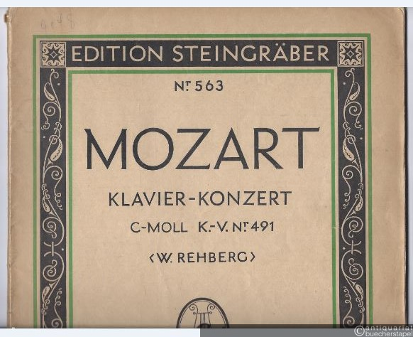  - Klavier-Konzert in C-Moll KV 491 (= Edition Steingräber, Nr. 563). Mit unterlegtem II. Klavier (Orchesterpart).