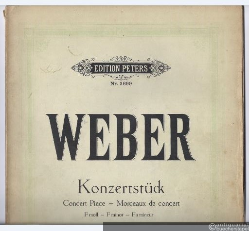  - Konzertstück für Klavier und Orchester f-moll op. 79  (= Edition Peters, Nr. 2899). Ausgabe für zwei Klaviere.