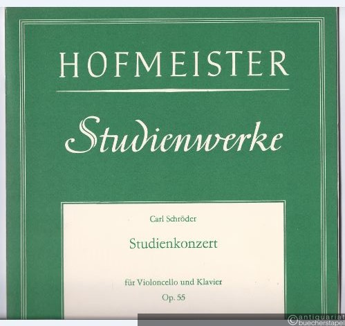  - Studienkonzert für Violoncello und Klavier (ohne Daumenaufsatz) Op. 55 (= Hofmeister, Nr. 7208).