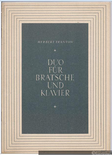  - Duo für Bratsche und Klavier (1936). Improvisation, Variationen, Finale.