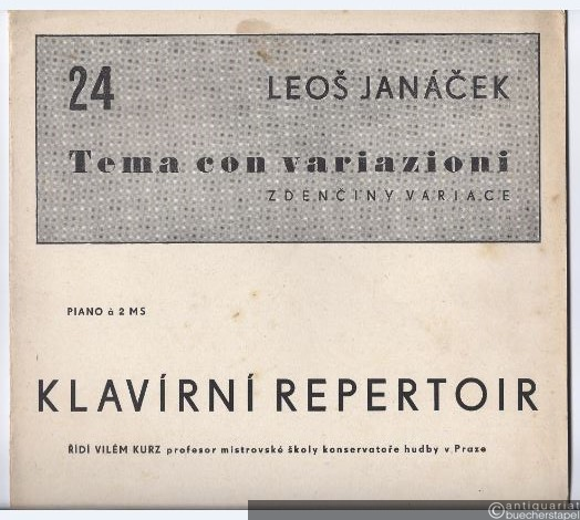  - Tema con variazioni / Zdenciny variace. Piano a 2 ms (= Klavirni repertoir, 24. Edition HM, 833).